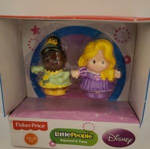 New 2013 Fisher Price Little People Disney princess Rapunzel & Tiana